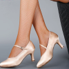 Casual Closed Toe Modern Quickstep Foxtrot Satin High Heel - Image 7