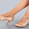 Casual Closed Toe Modern Quickstep Foxtrot Satin High Heel - Image 5