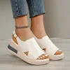 Casual Buckle Strap Comfortable Open Toe Platform Wedge Sandals - Image 6