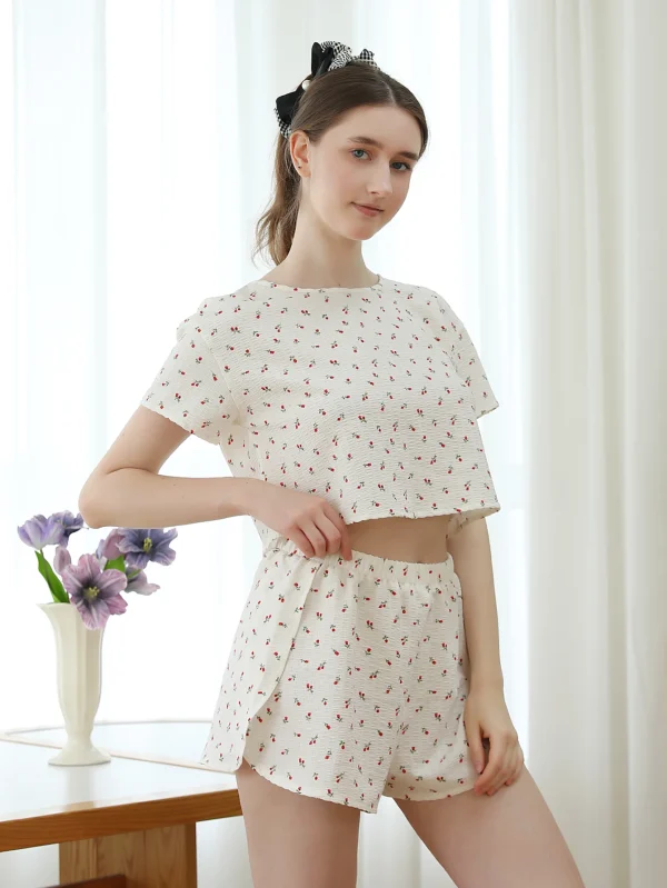 Casual Cotton Leisure Wind Short-Sleeved Shorts Pajamas Home wear