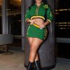 Casual Crochet Letter Print Zip Sweater Tops Waistband Skinny Elastic Knit 2 Piece Set - Image 11