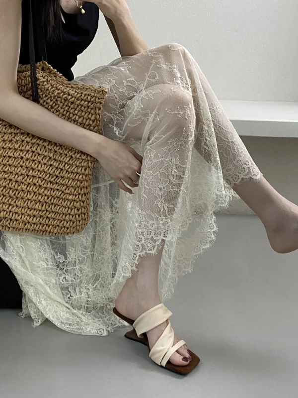 Classic Designer Evening Party With Platforms Wedges Heel Slippers - Image 5
