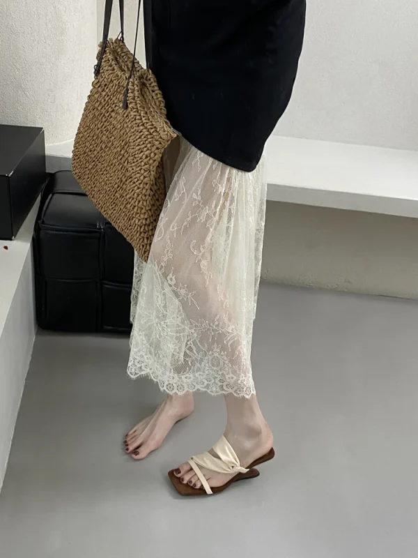 Classic Designer Evening Party With Platforms Wedges Heel Slippers