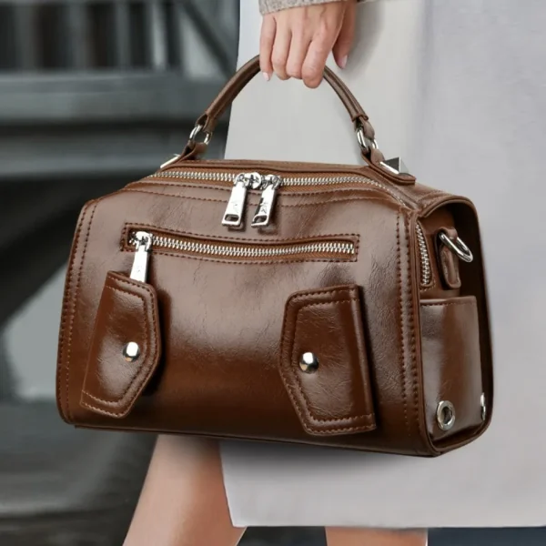 Casual Designer  High-quality Pu Leather Tote Crossbody Messenger Shoulder Bags - Image 6