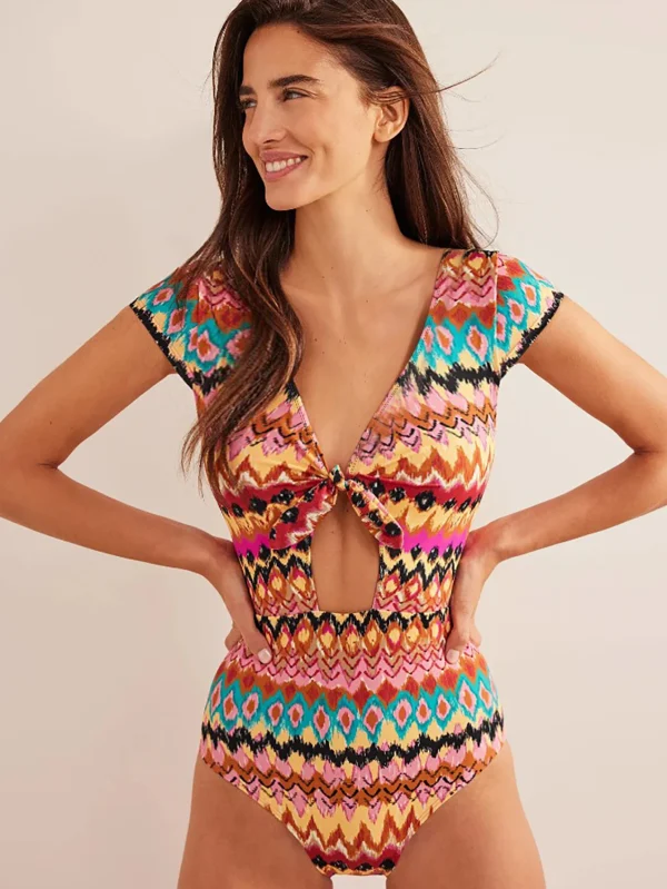 Casual Ethnic Style Printed Fashion One-Piece Swimsuit