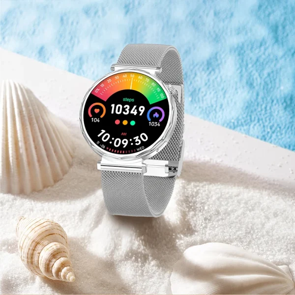 Elegant Full Circle Touch Screen Bluetooth Call Waterproof Sport Activity Fitness Smart Watch - Image 3