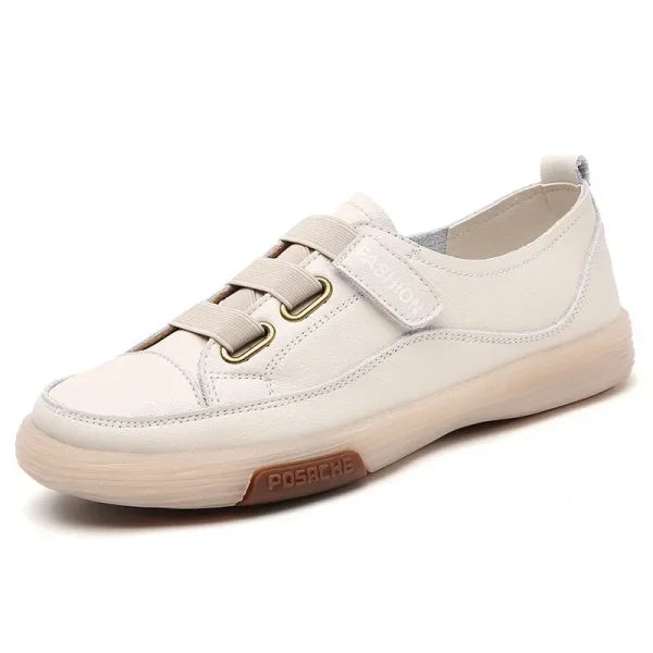 Casual Genuine Leather Stitched Slip on Ballet Flats Orthopedic Loafers - Image 7