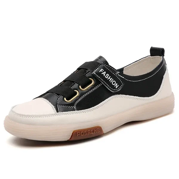 Casual Genuine Leather Stitched Slip on Ballet Flats Orthopedic Loafers - Image 4