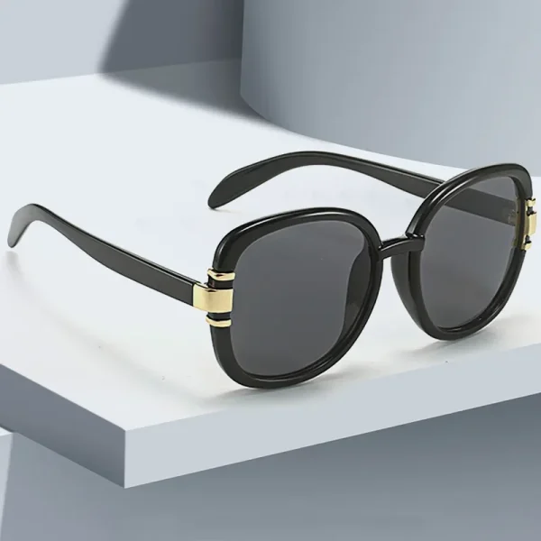 Casual Gradient Decorative Glasses Transparent Plastic Frame Metal Sunglasses - Image 7