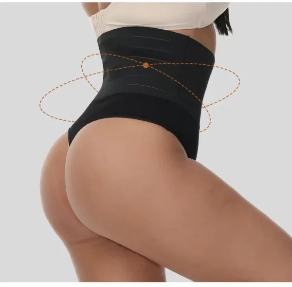 Casual High Waist Shaping Brief Thong Body Shaper Slimming Underwear Butt Lifter Control Pantie Shapewear  - Image 3
