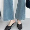 Casual Hollow Out Breathable Mesh Weaving Slippers - Image 4