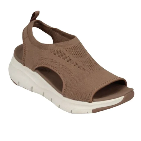 Casual Light Mesh Fish Platform Open Toe Wedge Sandals - Image 4
