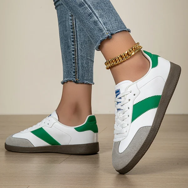 Casual Lightweight Round Toe Non-Slip Lace-Up Low Heel Sports Shoes - Image 6