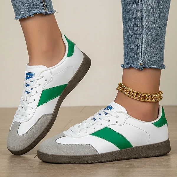 Casual Lightweight Round Toe Non-Slip Lace-Up Low Heel Sports Shoes - Image 5