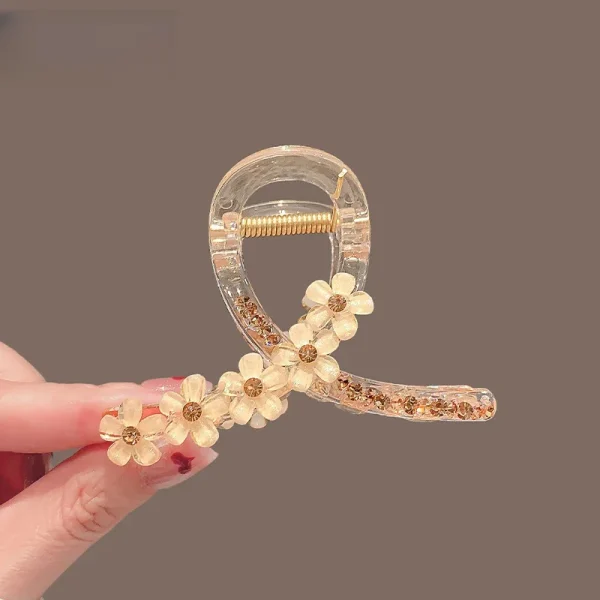 Casual Magnolia Bamboo Leaf Peach Blossom Beach Flower Shark Hair Claw - Image 2