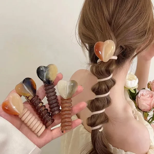 Casual Minimalist Bubble High-quality and Caring Phone Line Hair Loop Tied Ponytail Braid Braid Headband