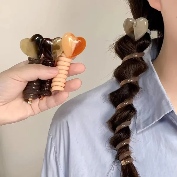 Casual Minimalist Bubble High-quality and Caring Phone Line Hair Loop Tied Ponytail Braid Braid Headband - Image 3