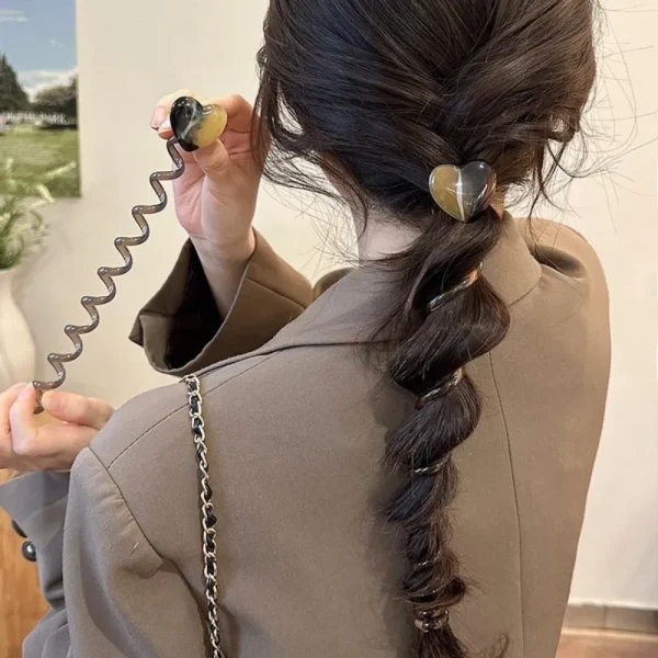 Casual Minimalist Bubble High-quality and Caring Phone Line Hair Loop Tied Ponytail Braid Braid Headband - Image 4