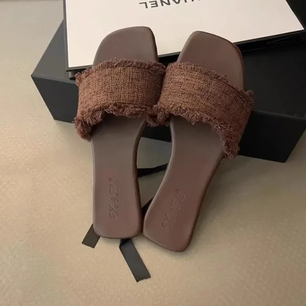 Casual Open-toe Beach Style Flip Flops Slides Flat Slippers - Image 4