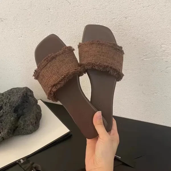 Casual Open-toe Beach Style Flip Flops Slides Flat Slippers - Image 3