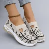 Casual Prints Comfortable Breathable Lightweight Soled Flat Sports Shoes - Image 4