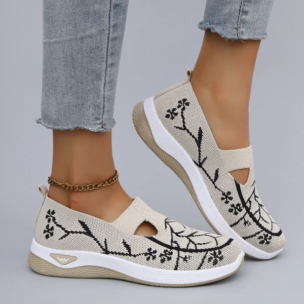 Casual Prints Comfortable Breathable Lightweight Soled Flat Sports Shoes - Image 3