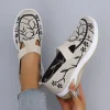 Casual Prints Comfortable Breathable Lightweight Soled Flat Sports Shoes - Image 5