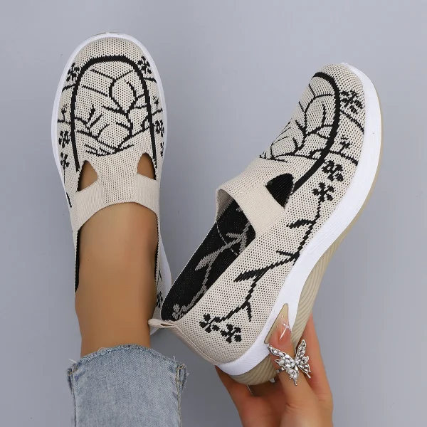 Casual Prints Comfortable Breathable Lightweight Soled Flat Sports Shoes - Image 5