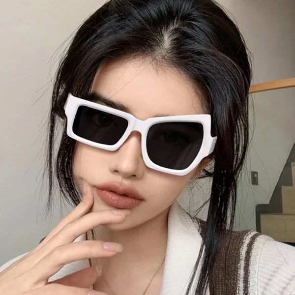 Casual Rectangle Plastic Irregular Funny Anti-reflective Mirror Sunglasses - Image 3