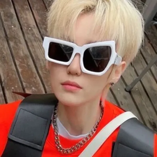 Casual Rectangle Plastic Irregular Funny Anti-reflective Mirror Sunglasses