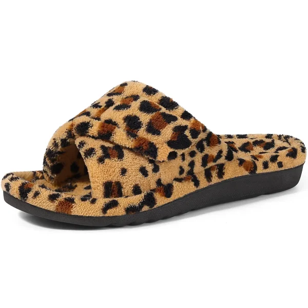 Casual Soft Flat Cross-Tied Hook And Loop Slides Orthopedic Slippers - Image 3