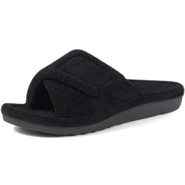 Casual Soft Flat Cross-Tied Hook And Loop Slides Orthopedic Slippers - Image 4