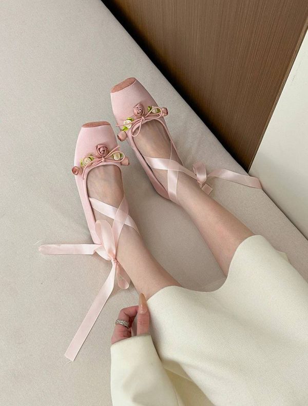 Casual Soft Sole Cross Ankle Strap Ballet Flats Square Toe Shallow Sandals - Image 4