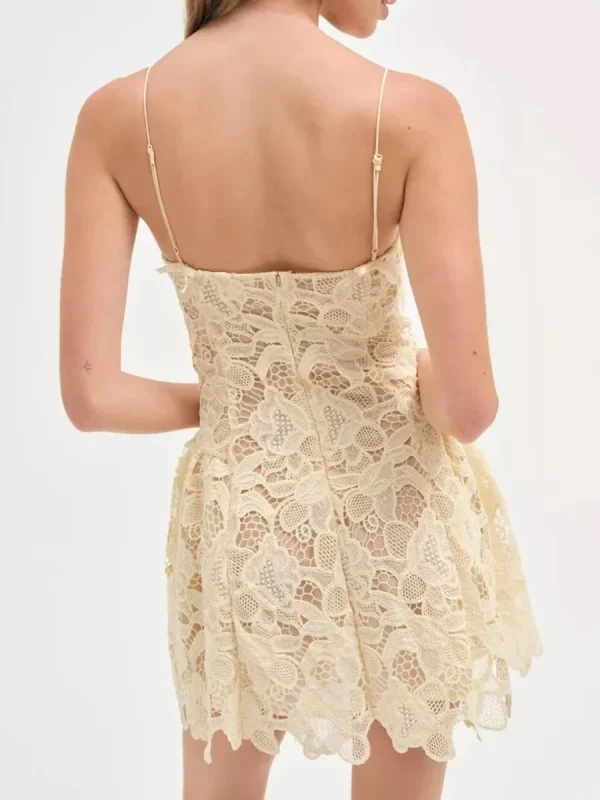 Casual Square Neck Sleeveless High Waist Temperament Mini Dress - Image 4