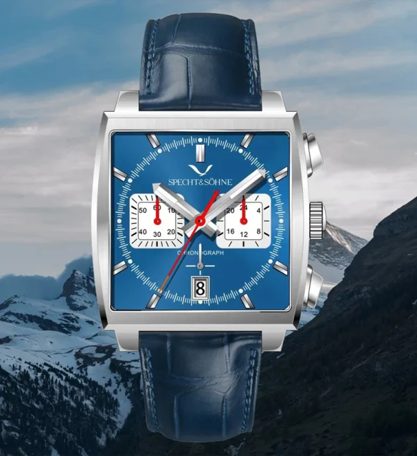 Casual Stainless Steel Leather Strap Luminous Chronograph Waterproof Quartz Watch - Image 2