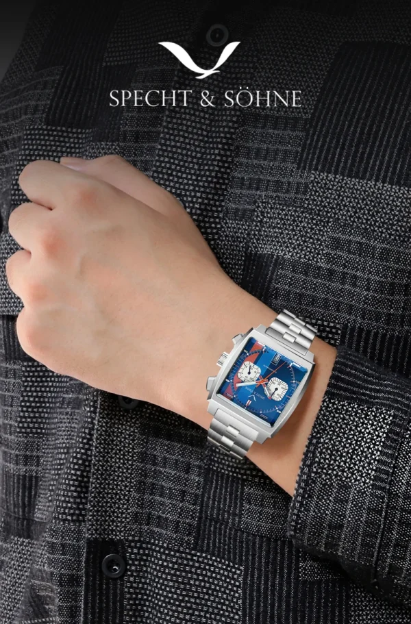Casual Stainless Steel Leather Strap Luminous Waterproof Chronograph Quartz Watch