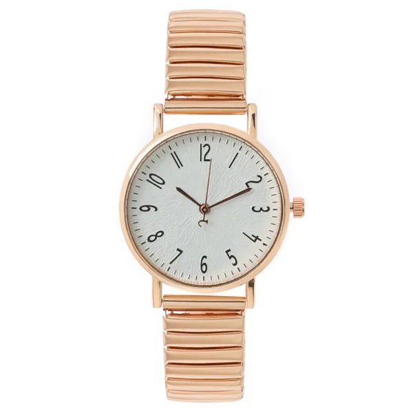 Casual Stainless Steel Stretch Buckleless Strap Ladies Clock Digital Design Quartz Watch - Image 10