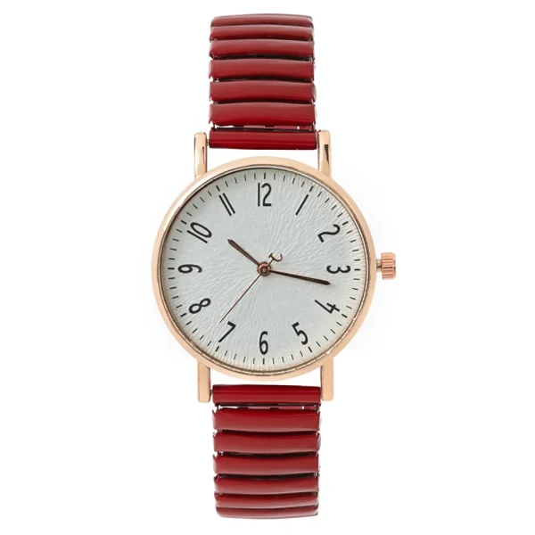Casual Stainless Steel Stretch Buckleless Strap Ladies Clock Digital Design Quartz Watch - Image 11