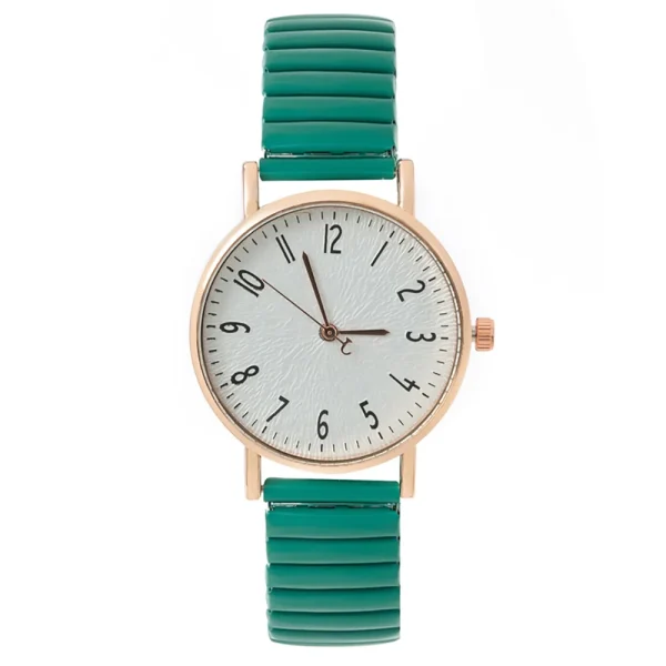 Casual Stainless Steel Stretch Buckleless Strap Ladies Clock Digital Design Quartz Watch - Image 12