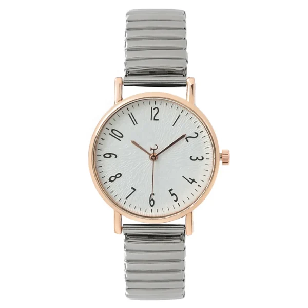 Casual Stainless Steel Stretch Buckleless Strap Ladies Clock Digital Design Quartz Watch - Image 13