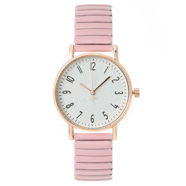 Casual Stainless Steel Stretch Buckleless Strap Ladies Clock Digital Design Quartz Watch - Image 7