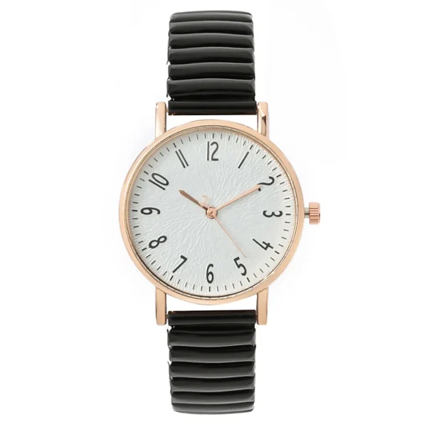 Casual Stainless Steel Stretch Buckleless Strap Ladies Clock Digital Design Quartz Watch - Image 8