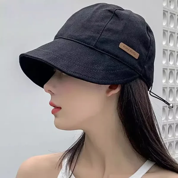 Casual UV Protection Cap Adjustable Cotton Wide Brim Bucket Caps Foldable Fisherman Sunhat - Image 3