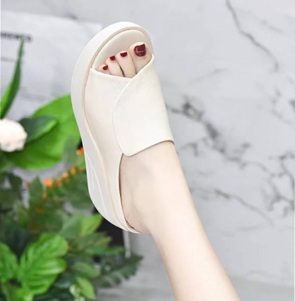 Casual Wedge Platform Open Toe Orthopedics Thick Bottom Slippers