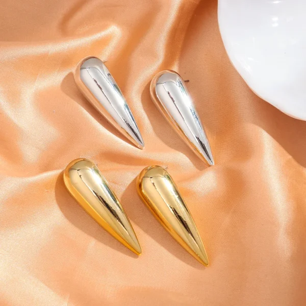 Casual Zinc Alloy Geometric Simple Design Acrylic Cone Stud Earrings - Image 4