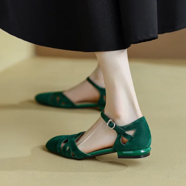 Classics Comfort Breathable Back Strap Block Low Flat Sandal - Image 2