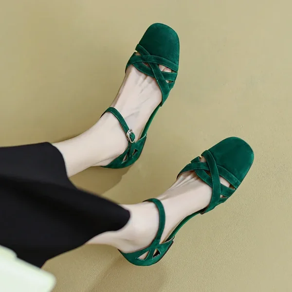 Classics Comfort Breathable Back Strap Block Low Flat Sandal