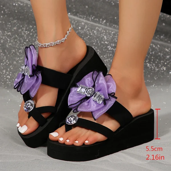 Comfortable Breathable Beach Style Outdoor Flip Flops With Platform Sandals - Image 7