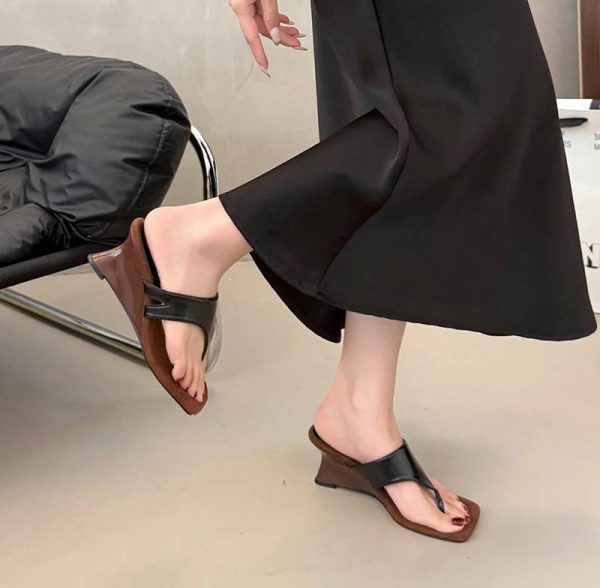 Concise Strange Heel Style Clip Toe Outdoor High Heels Sandals - Image 10