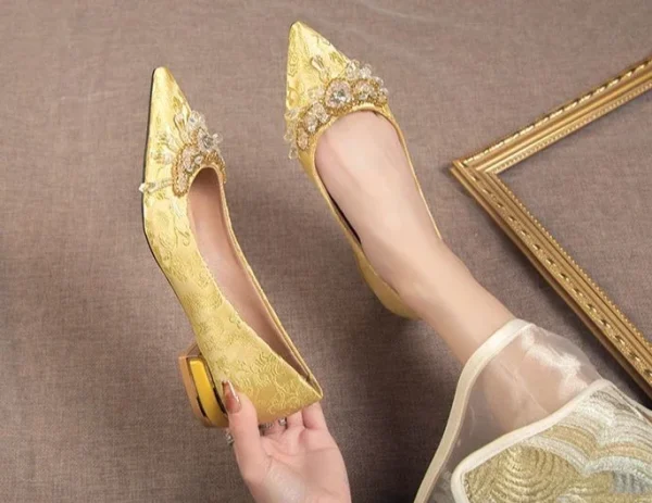 Crystals Diamond Wedding Party Rhinestone High Heels Pumps